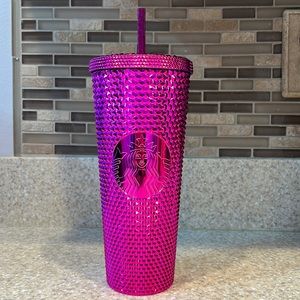 Starbucks pink studded cup